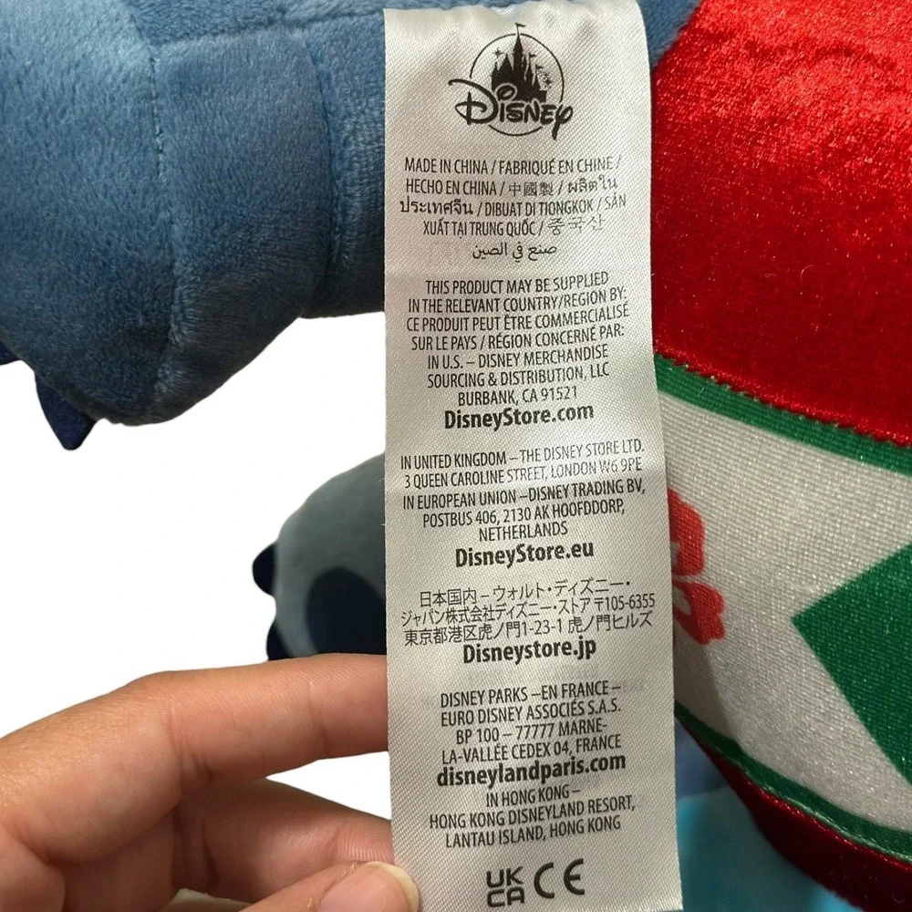 Disney Parks Stitch Merry Stitchmas Christmas Ornament Plush Blue Red Gold NWT